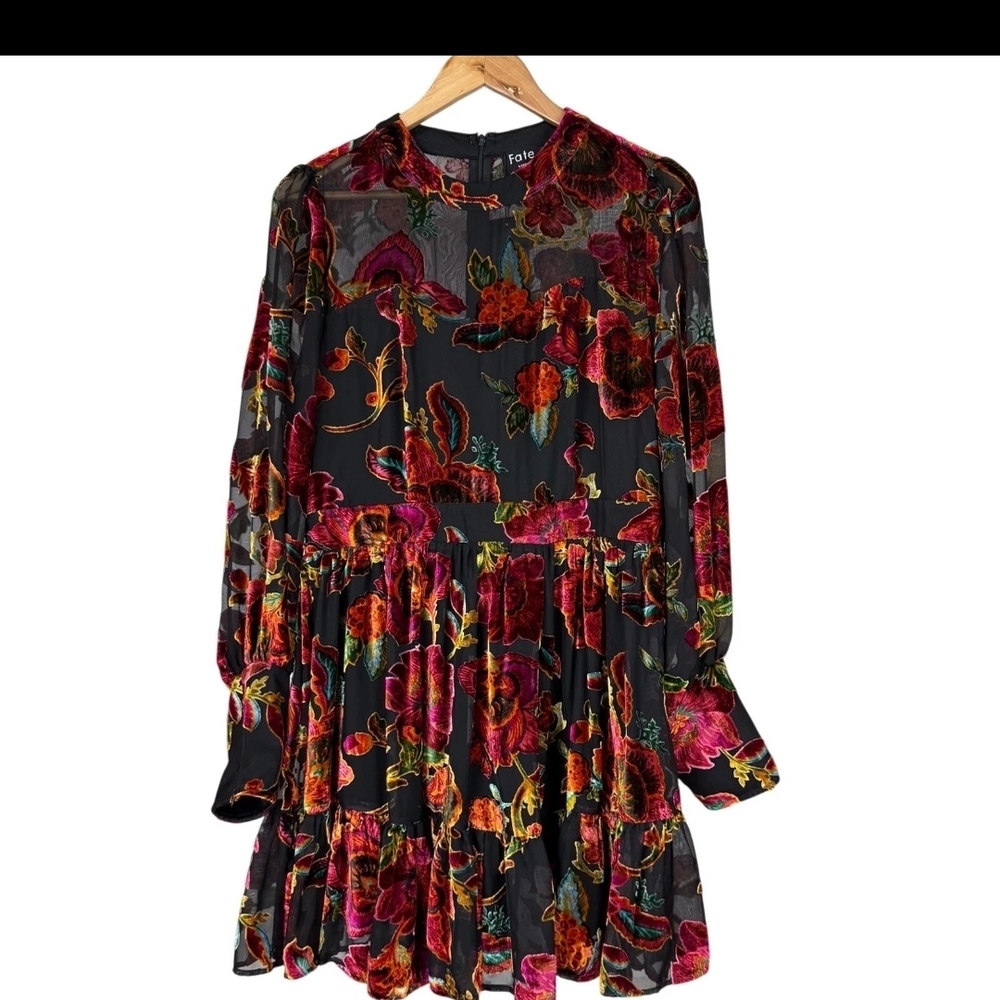 Floral Velvet Dress by